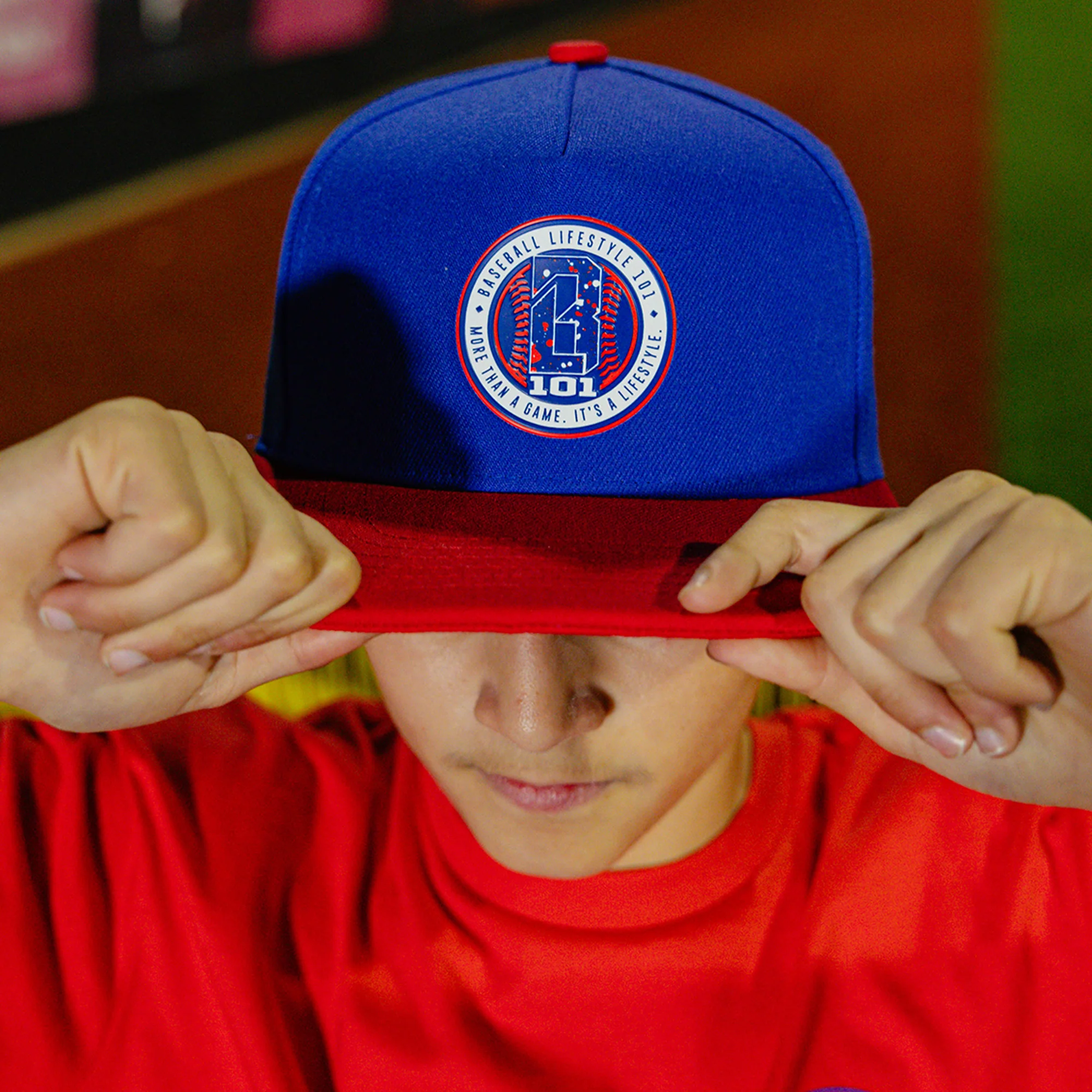 Splatter Hat - Blue - Image 6