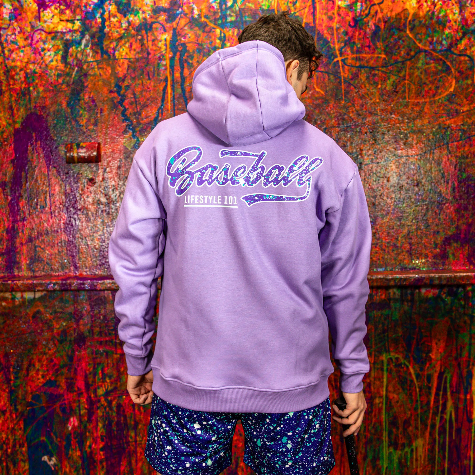 Splatter Hoodie - Purple - Image 3