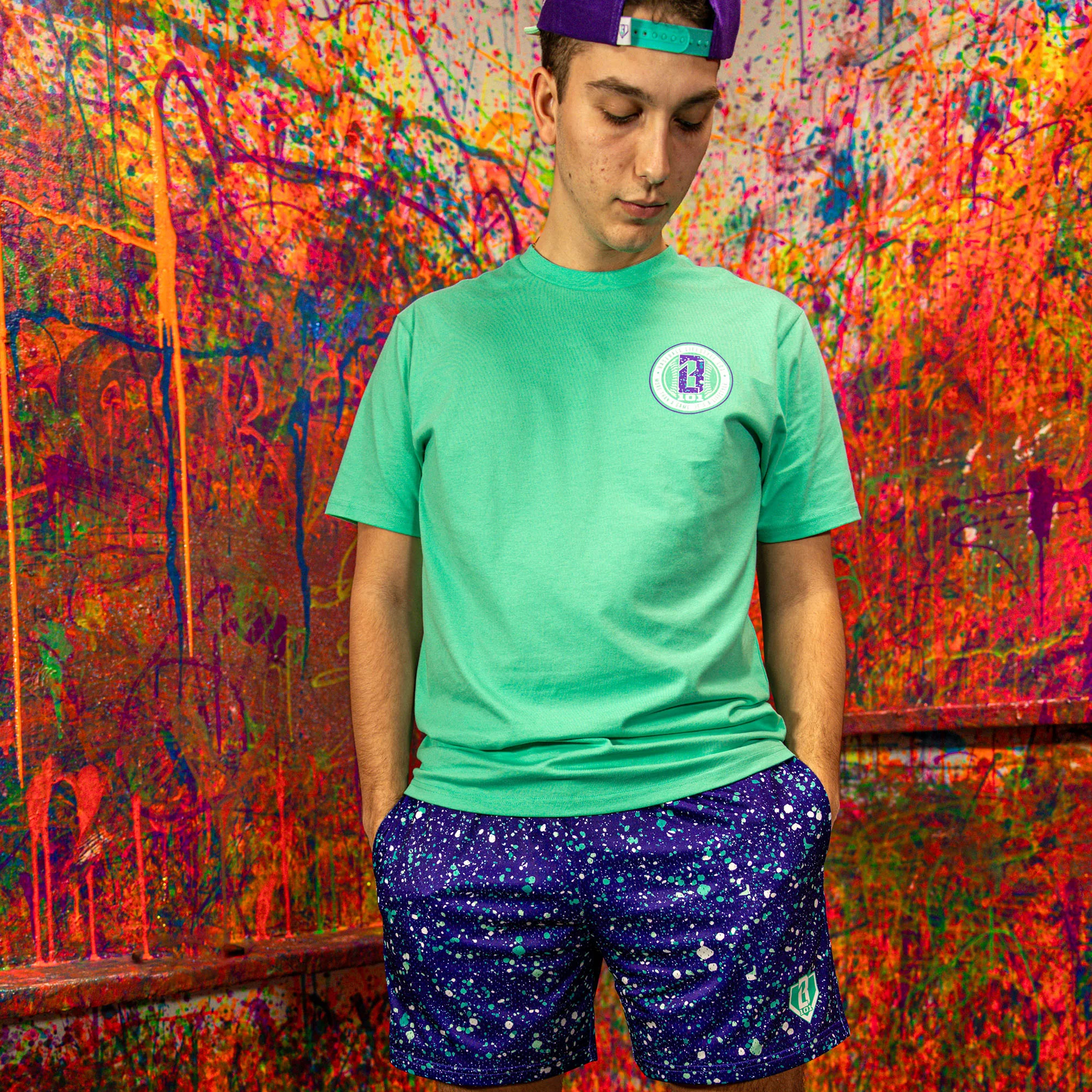 Splatter Shorts - Purple - Image 3