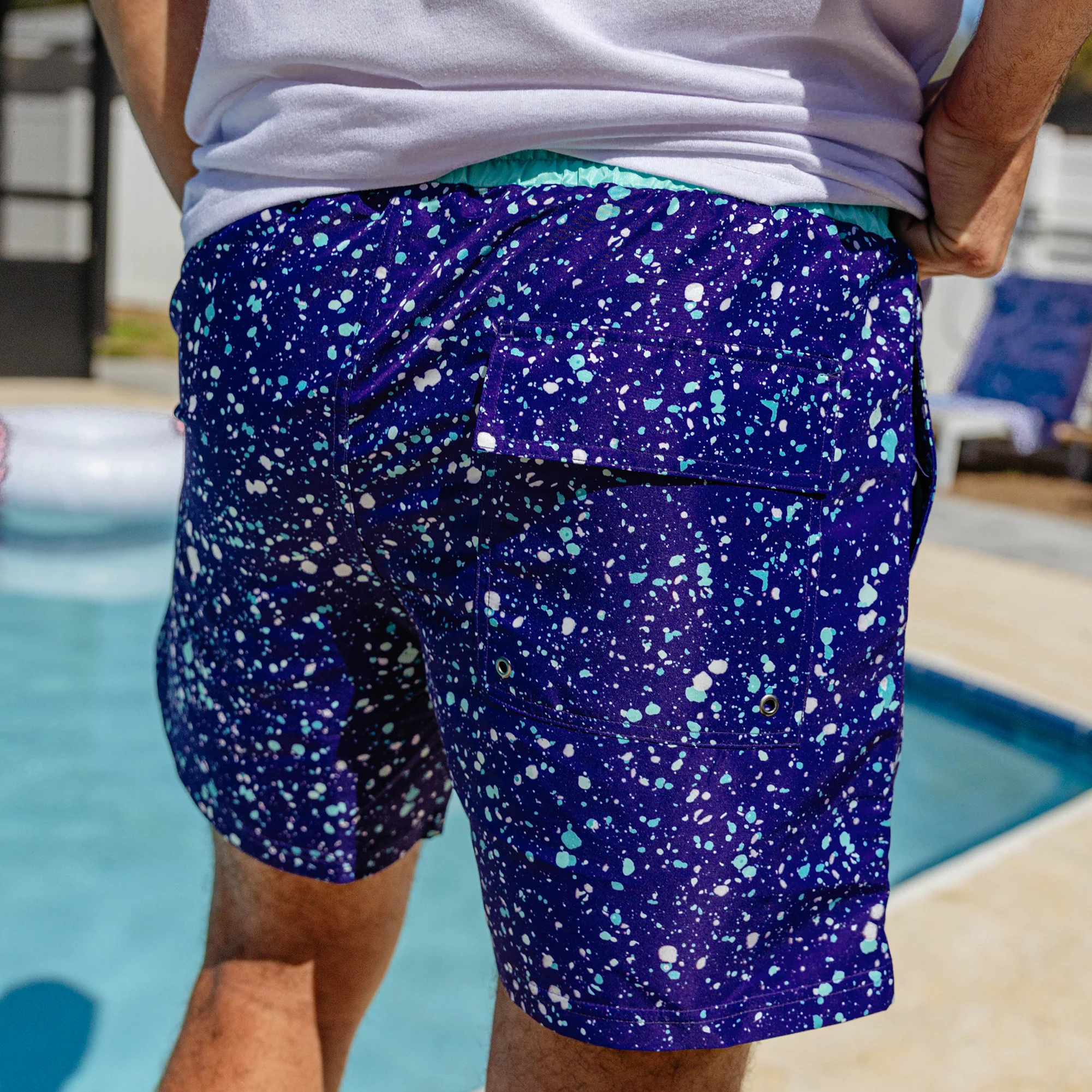 Splatter Swim Trunks - Purple - Image 8