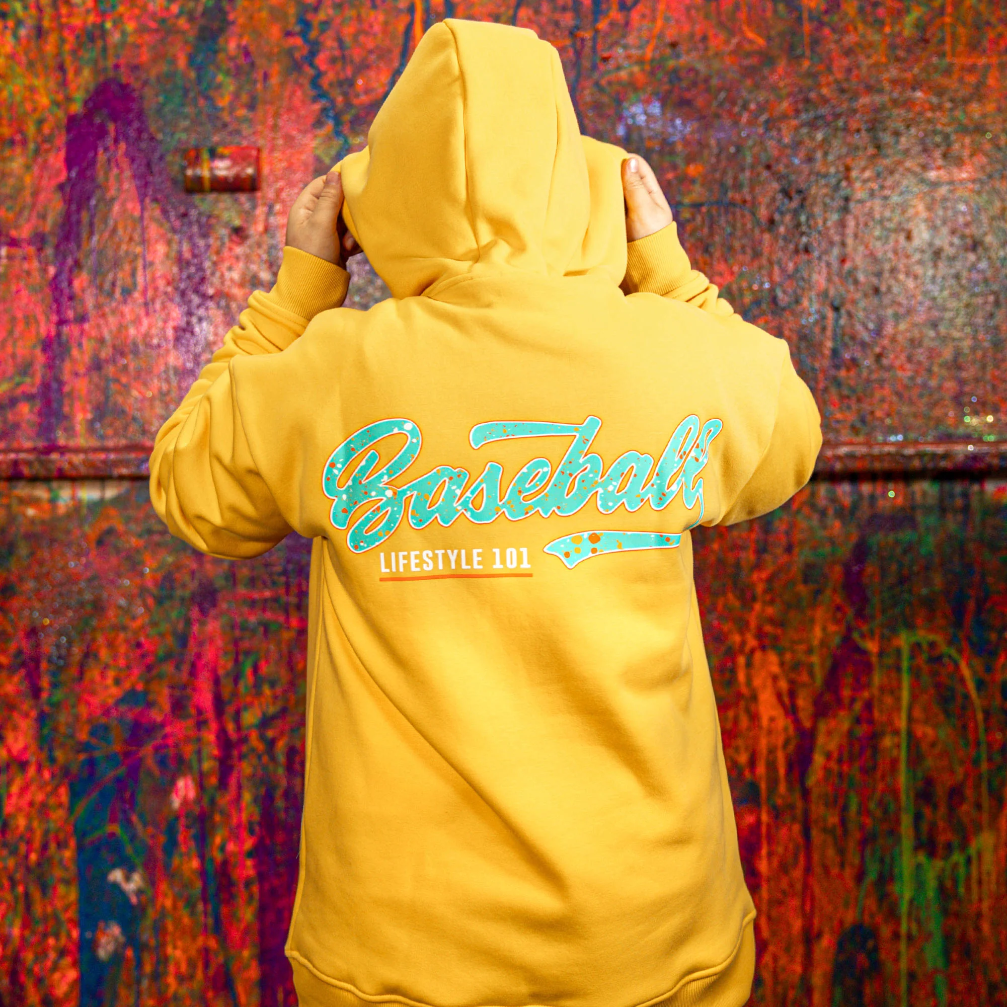Splatter Youth Hoodie - Orange - Image 3