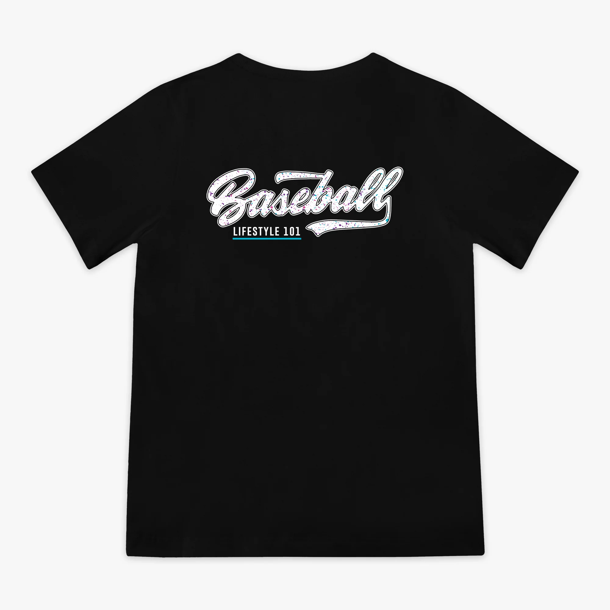 Splatter Established Youth Tee - Black/White