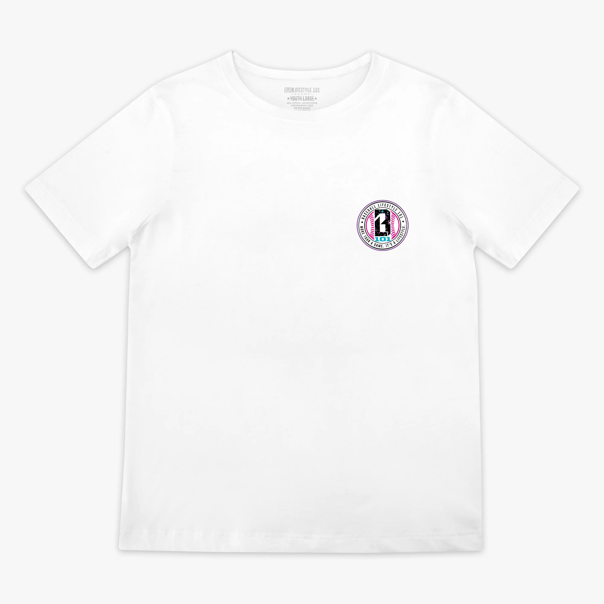 Splatter Established Youth Tee - White/Galaxy - Image 2