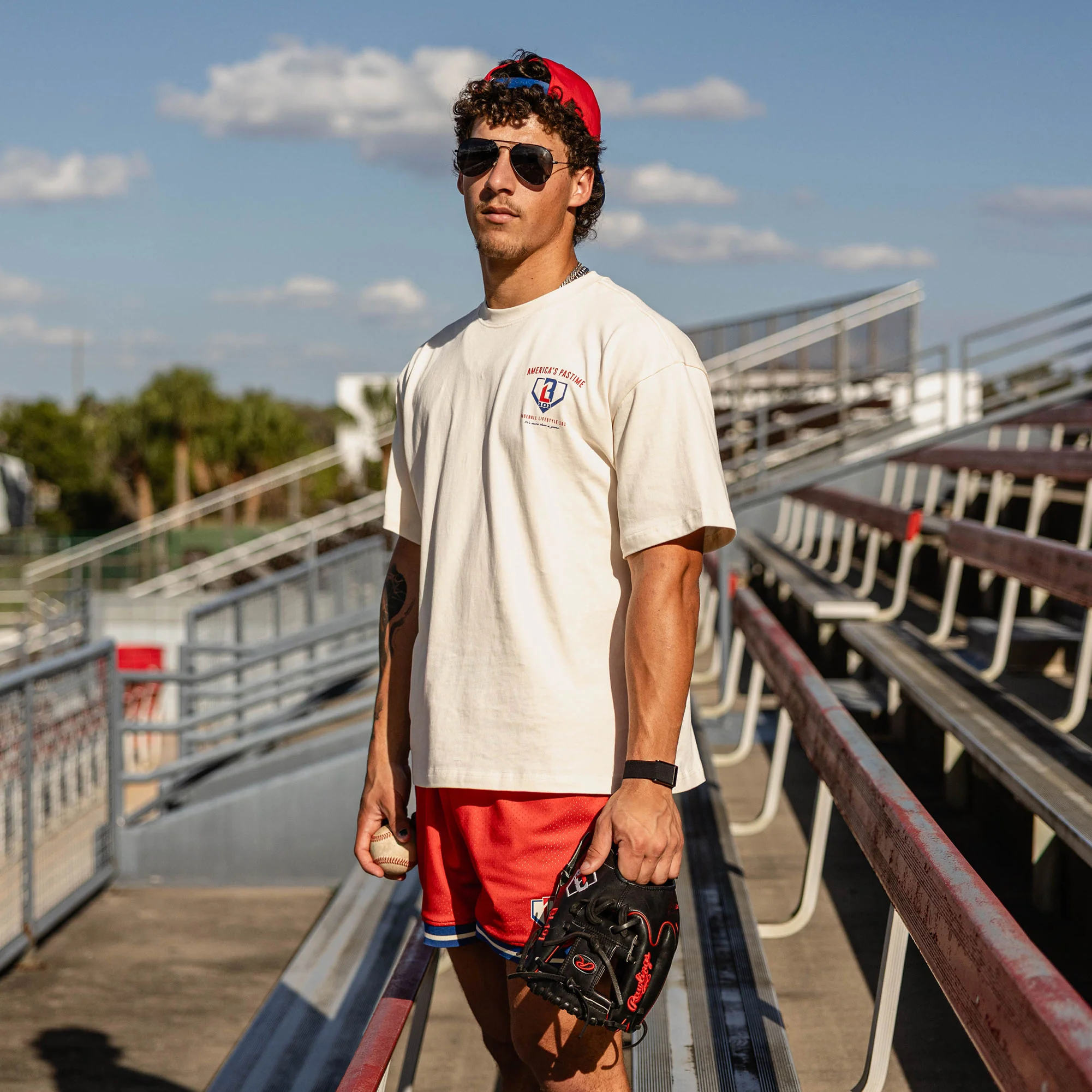 Stadium Relaxed Tee - Bone - Image 3