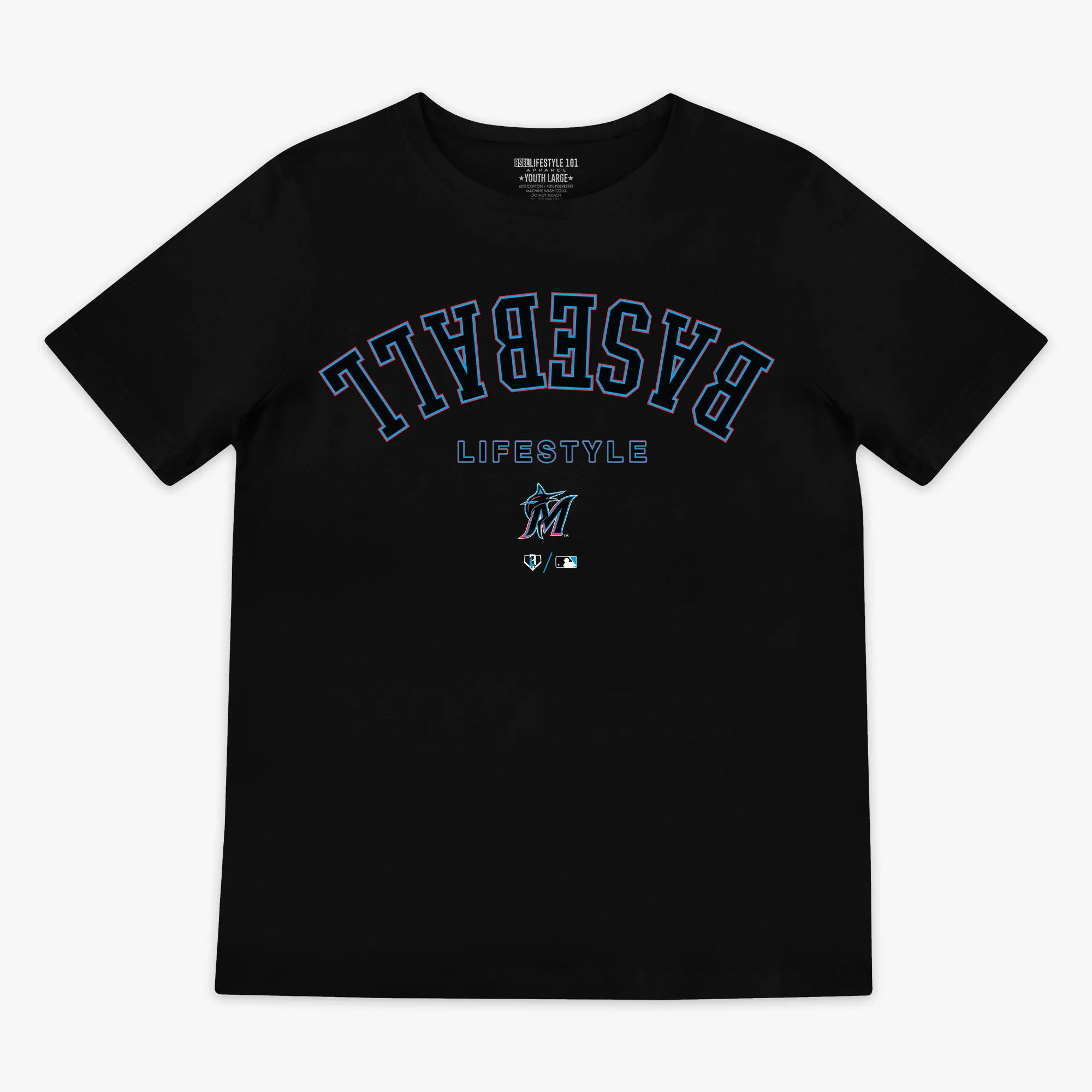 Miami Marlins Upside Down Youth Tee